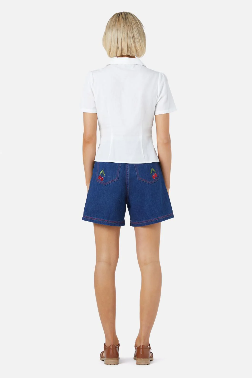 Cherry Embroidered Blouse - Olabens