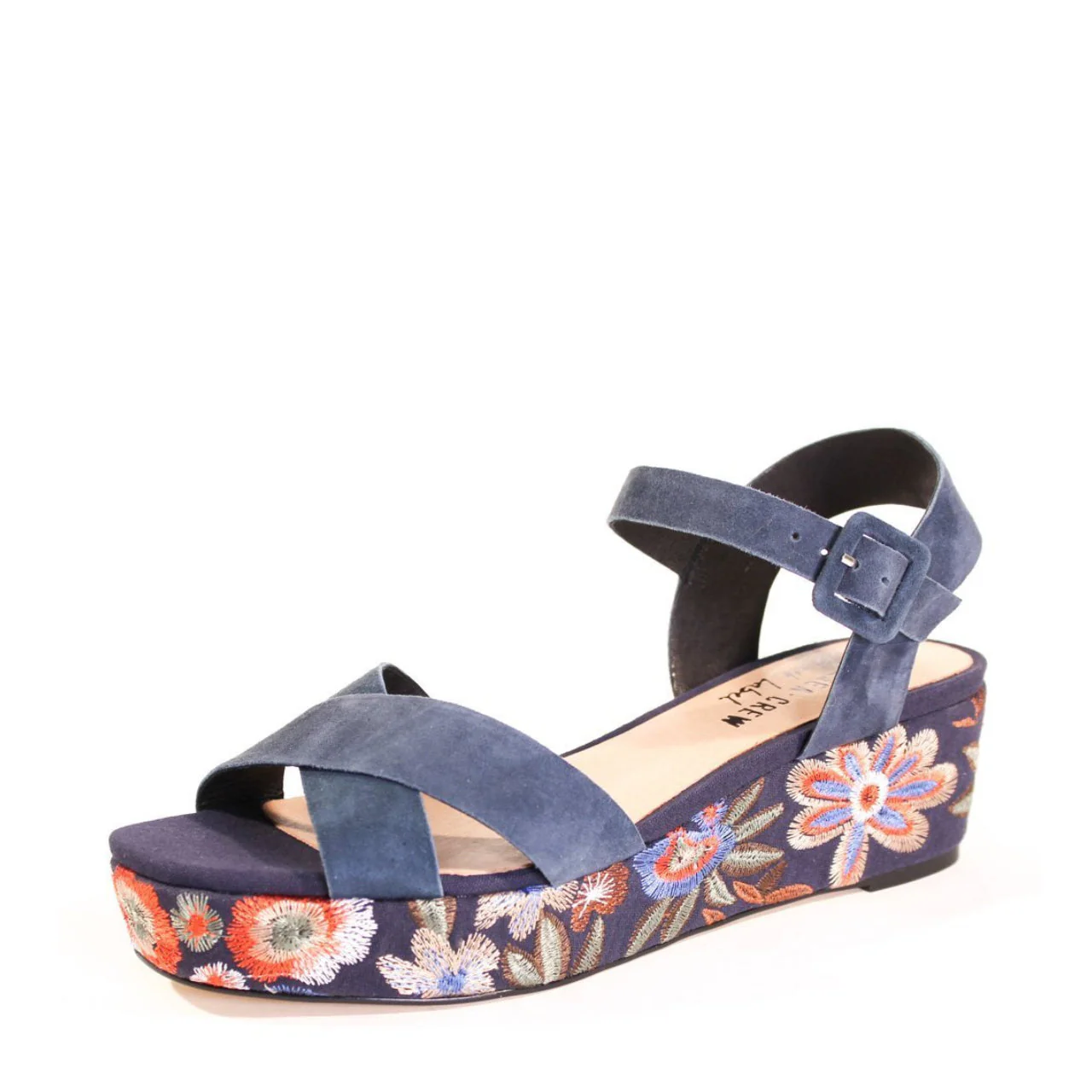 Fancy Embroidered Wedged Sandals - Olabens