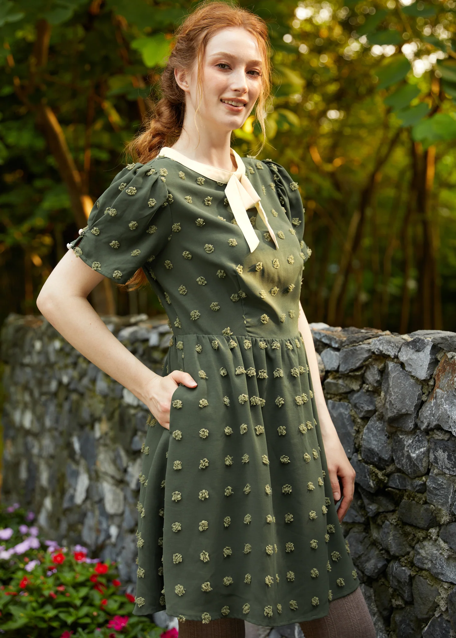 Sitting Pretty Collar Dress - Olabens