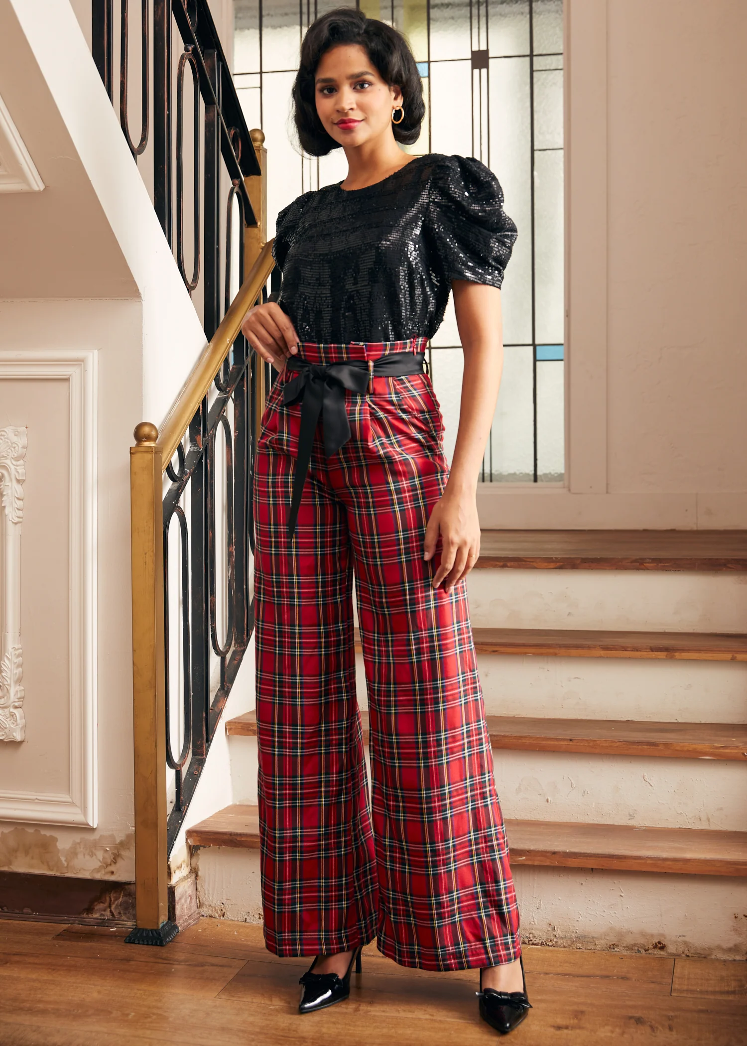 Festive Frolic Bubble Sleeve Crew - Olabens