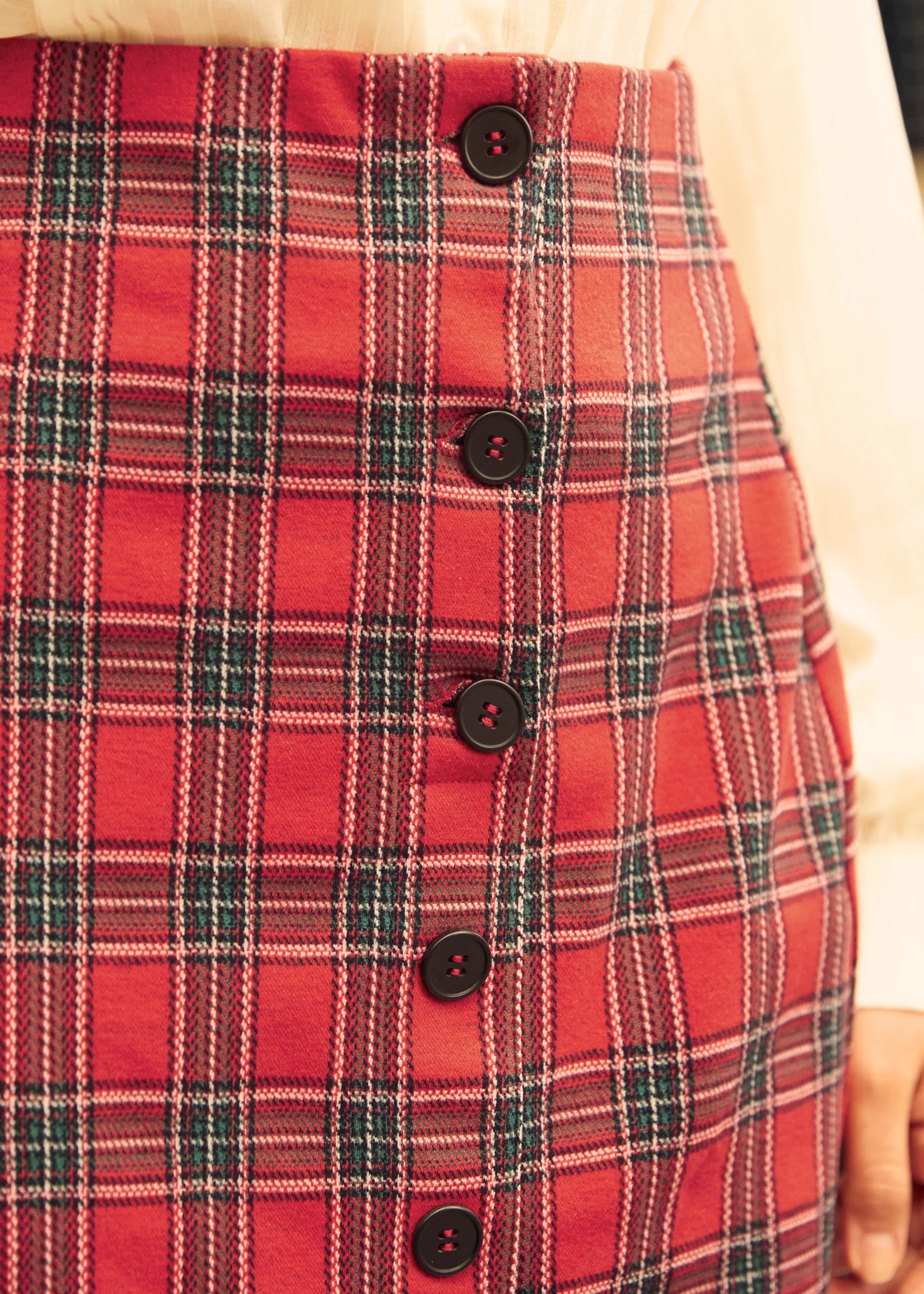 Reimagined Retro Faux Wrap Skirt - Olabens