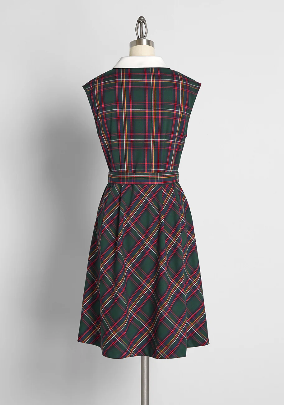 Prep School Posh Fit And Flare Dress - Olabens