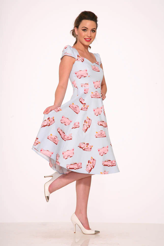 Car Hop Swing Dress - Olabens