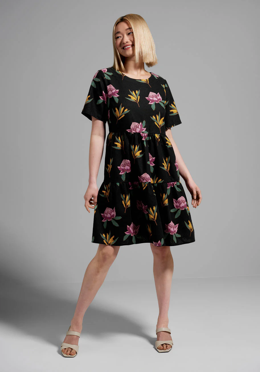 Bouquets Gone Wild Babydoll Dress - Olabens