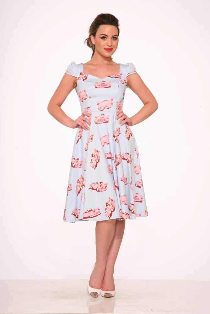 Car Hop Swing Dress - Olabens