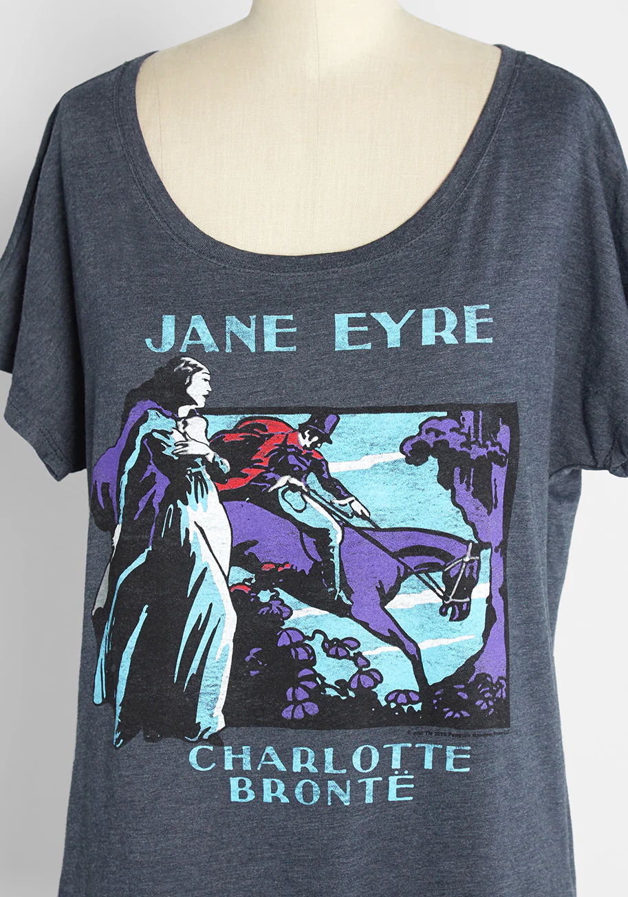 Here for Jane Eyre Graphic Tee - Olabens