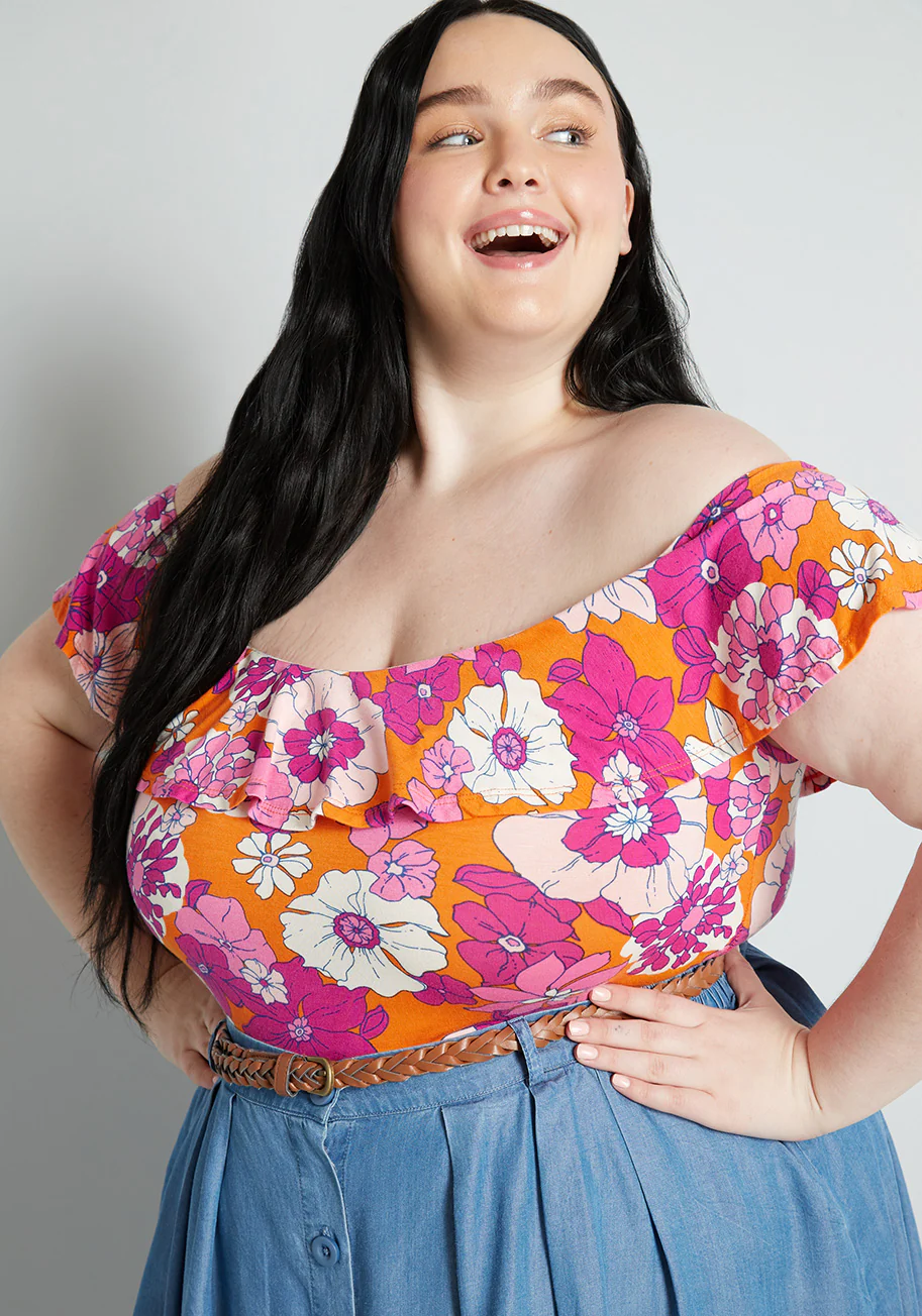 And The Frill Goes On Off-Shoulder Bodysuit - Olabens
