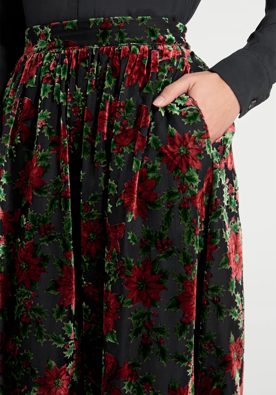 More Than Charming Velvet Skirt - Olabens