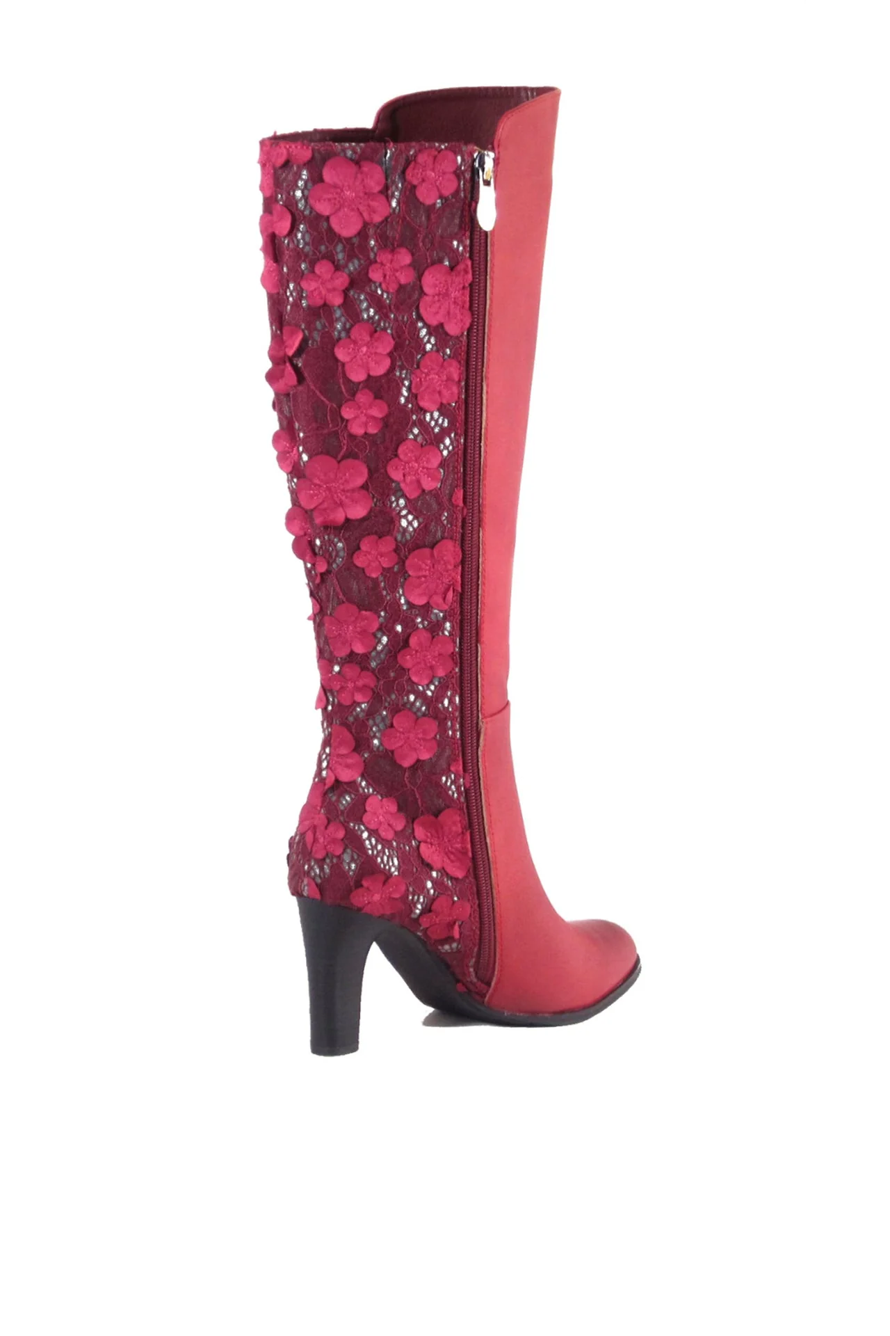 Geller Floral Lace Boots - Olabens