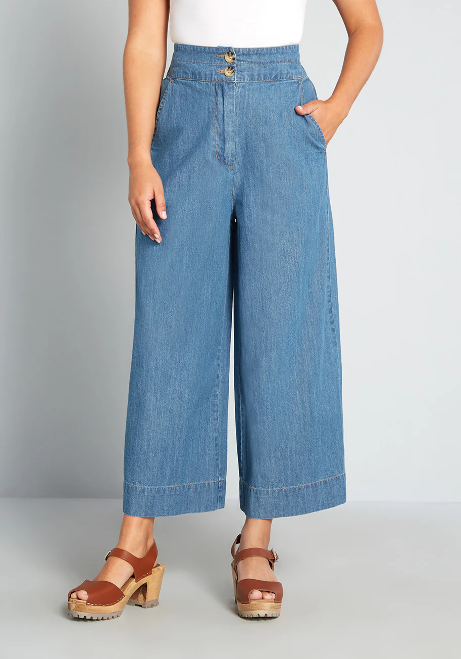 Plan Your Weekend Wide-Leg Jeans - Olabens