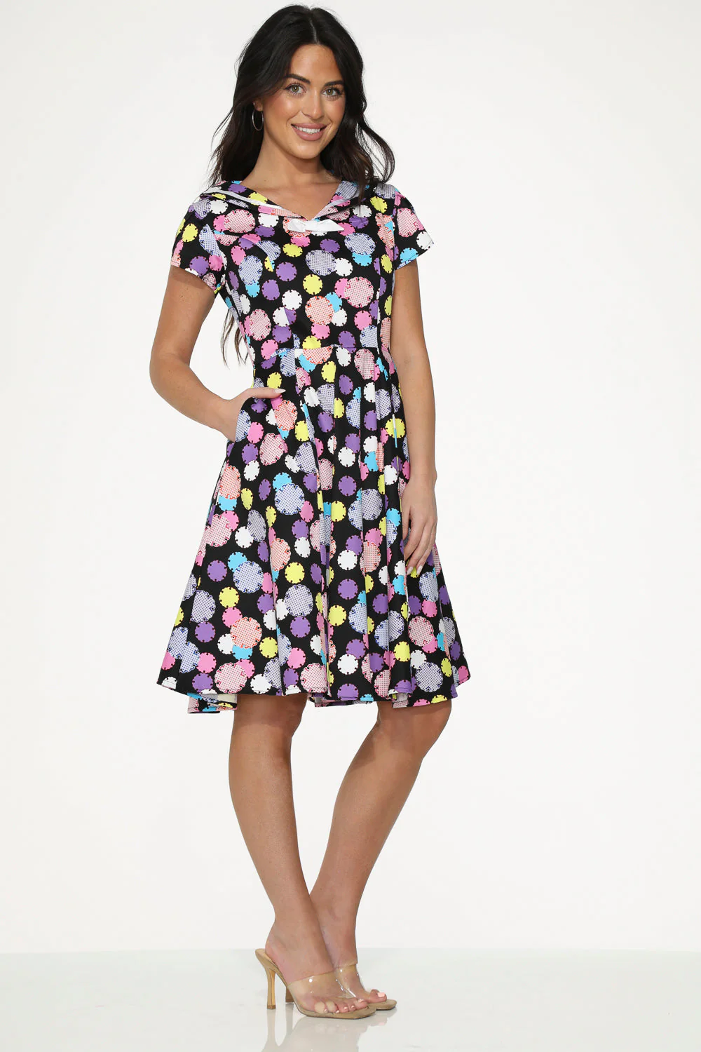 Black & Purple Swing Dress - Olabens