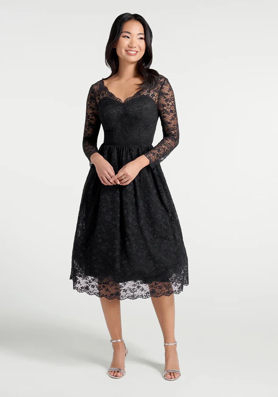 Dramatic Performance Lace Dress - Olabens