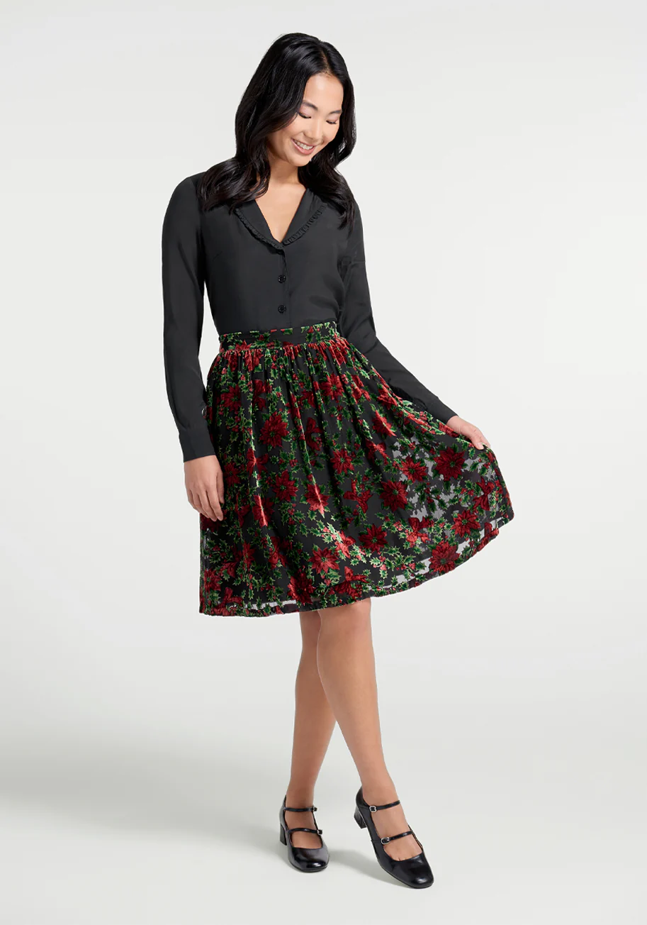 More Than Charming Velvet Skirt - Olabens