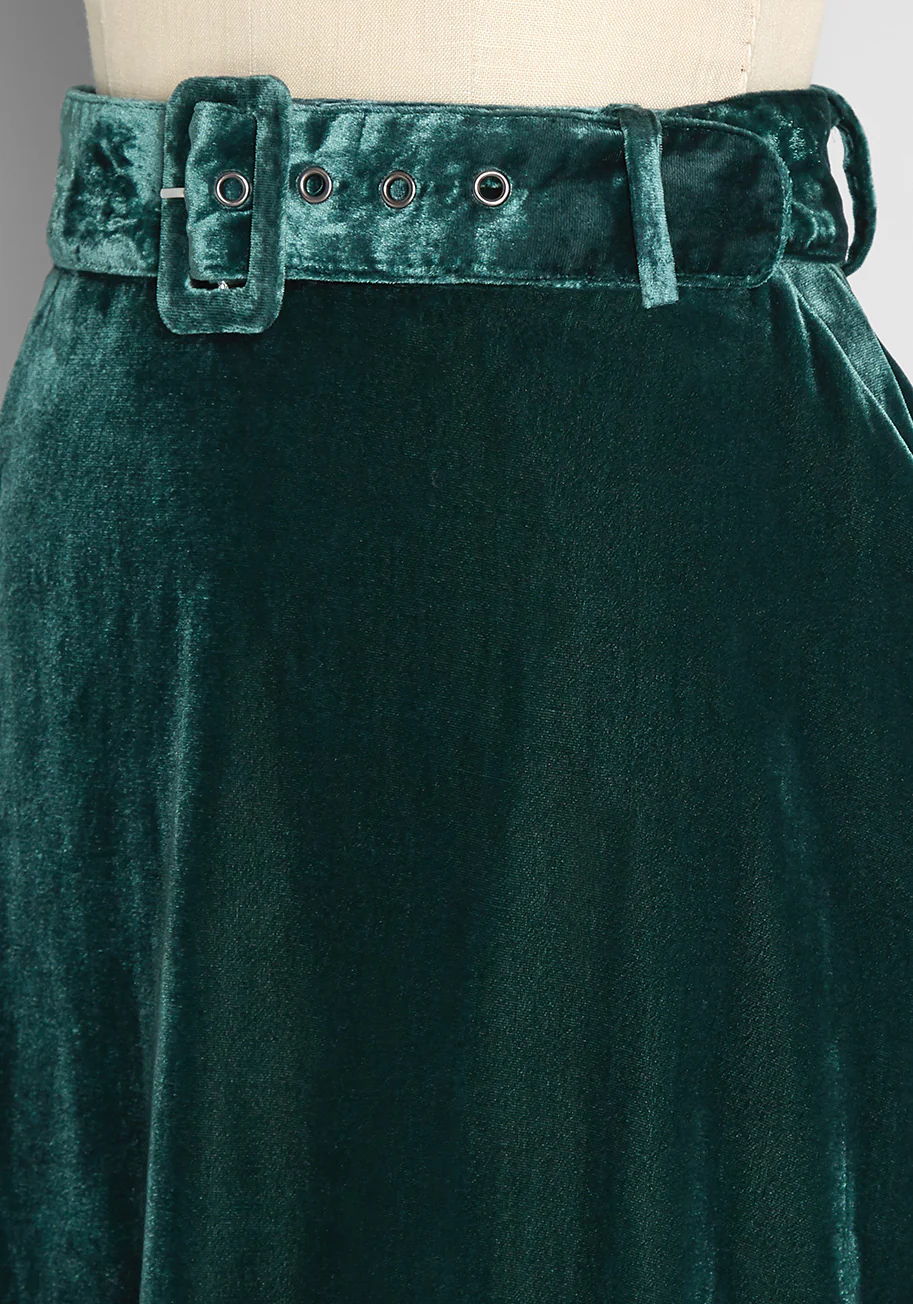 Perfect Timing Belted Midi Skirt - Olabens