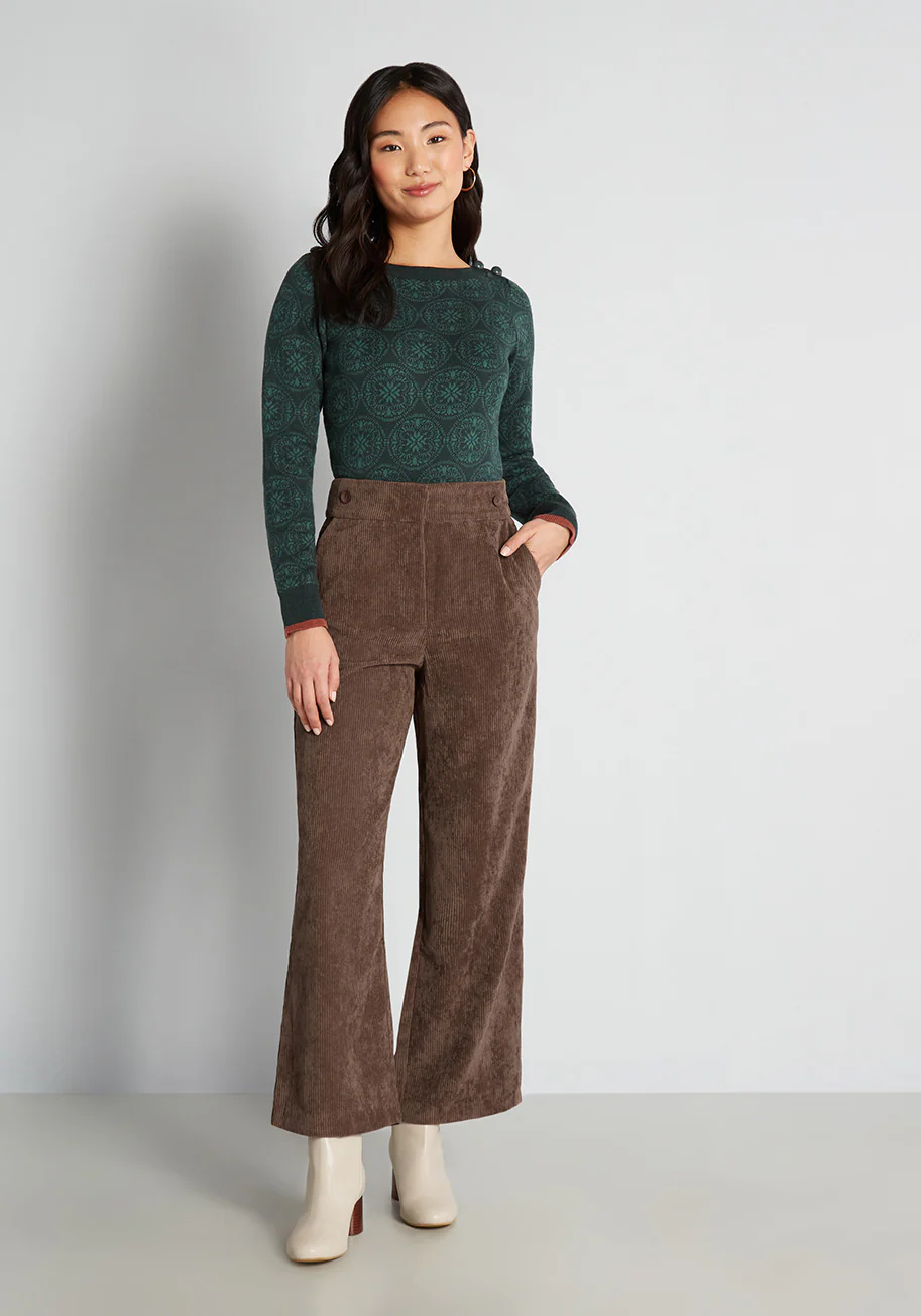 An Evergreen Scene Pullover Sweater - Olabens