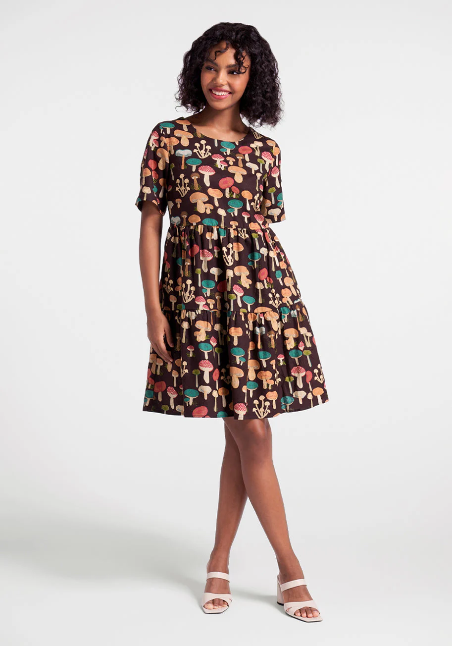 Touting Sprouts Smock Dress - Olabens