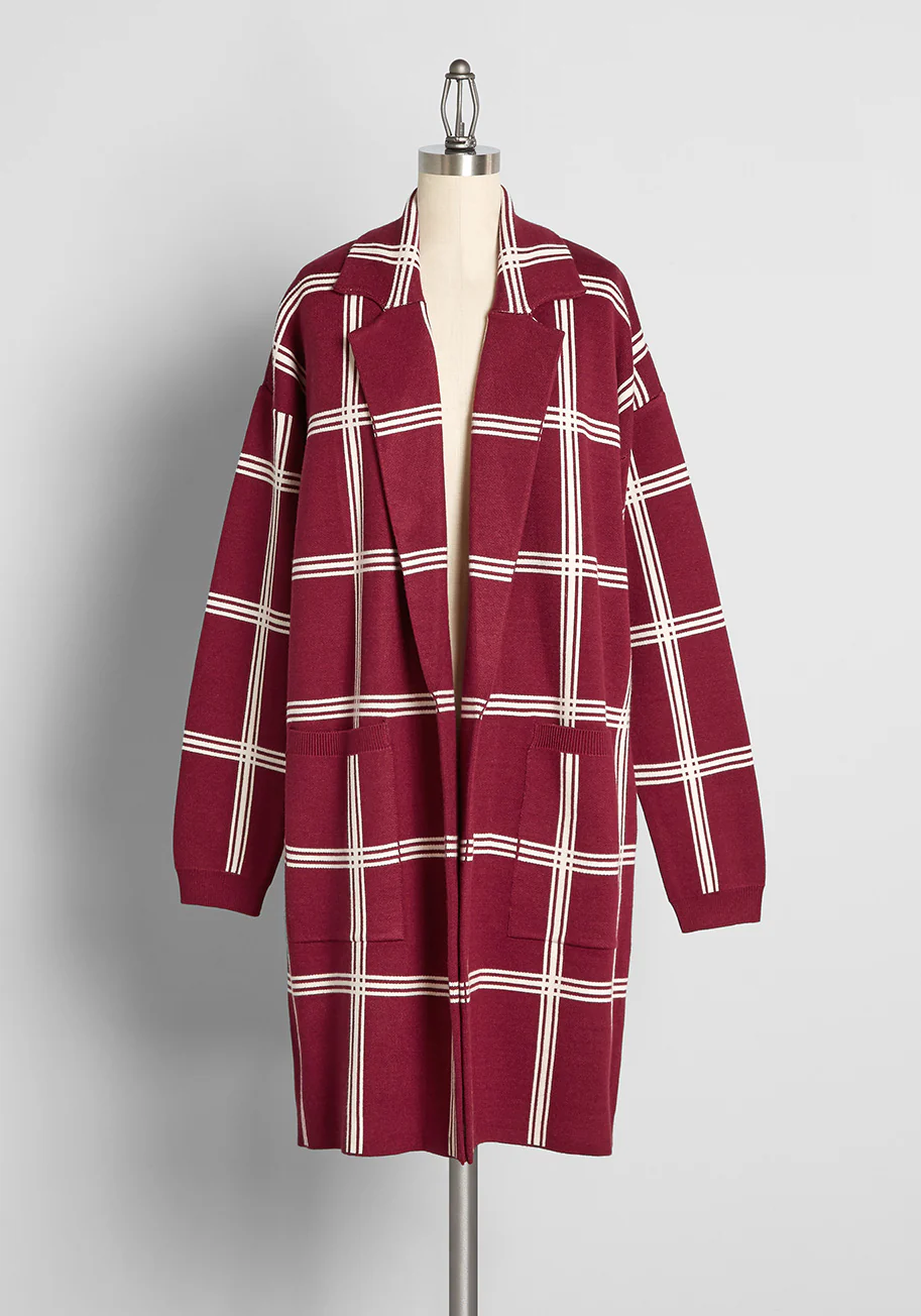 Mid-Century Modern Love Sweater Coat - Olabens