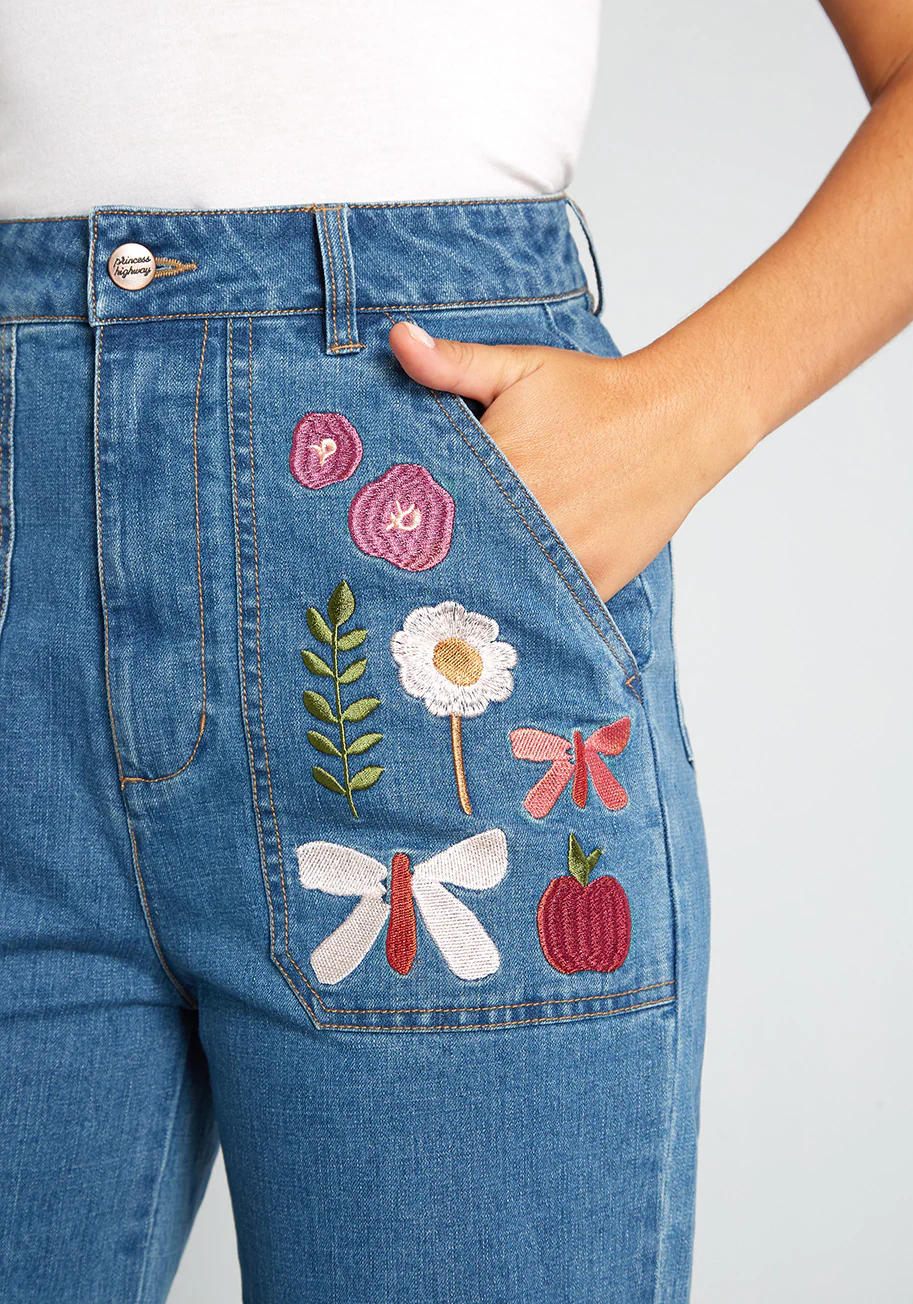 Splash of Nature Wide-Leg Jeans - Olabens