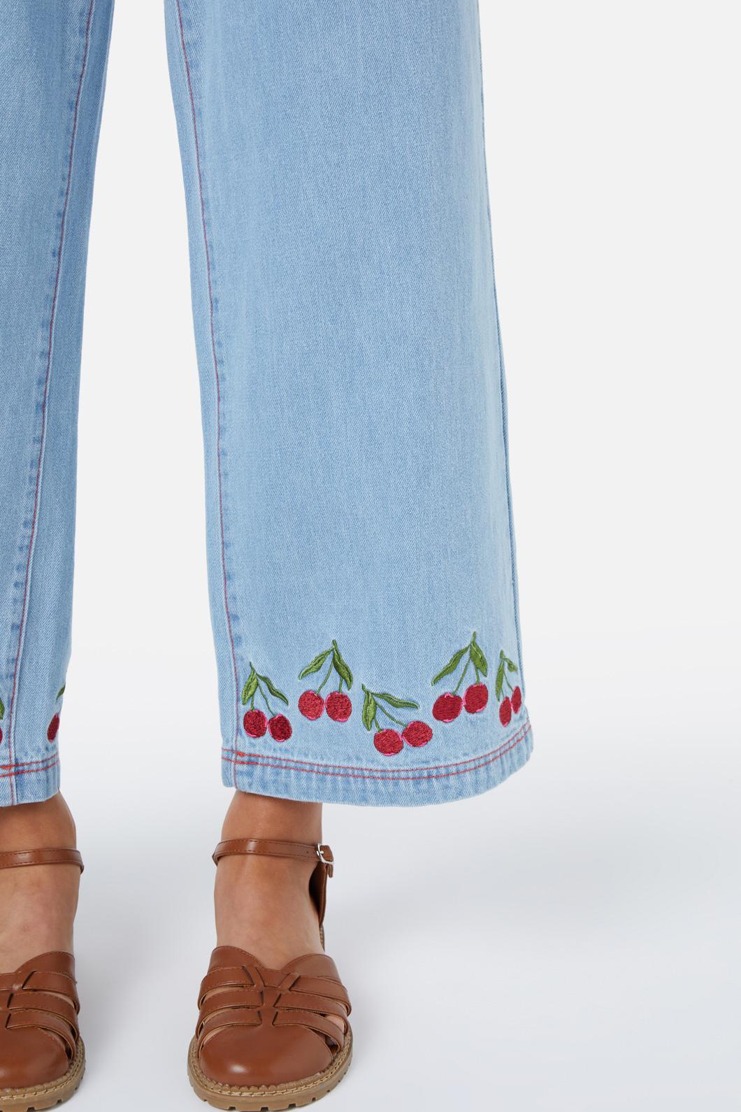 Cherry Embroidered Jean - Olabens