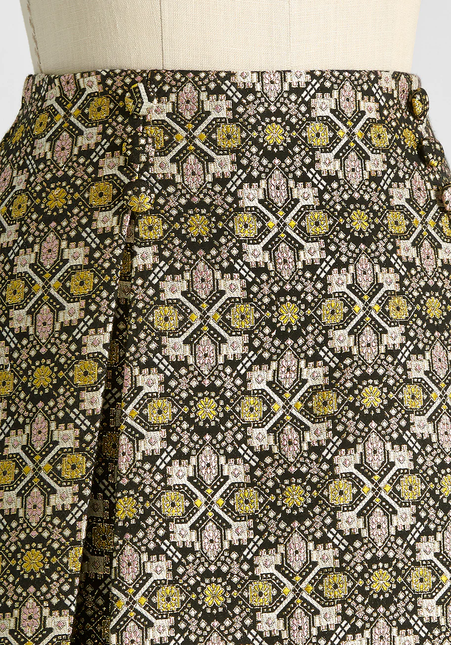 Good As Gold Pleated Skirt - Olabens