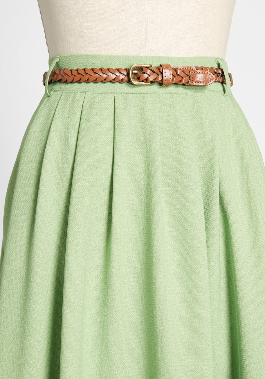 Breathtaking Tiger Lilies Midi Skirt - Olabens