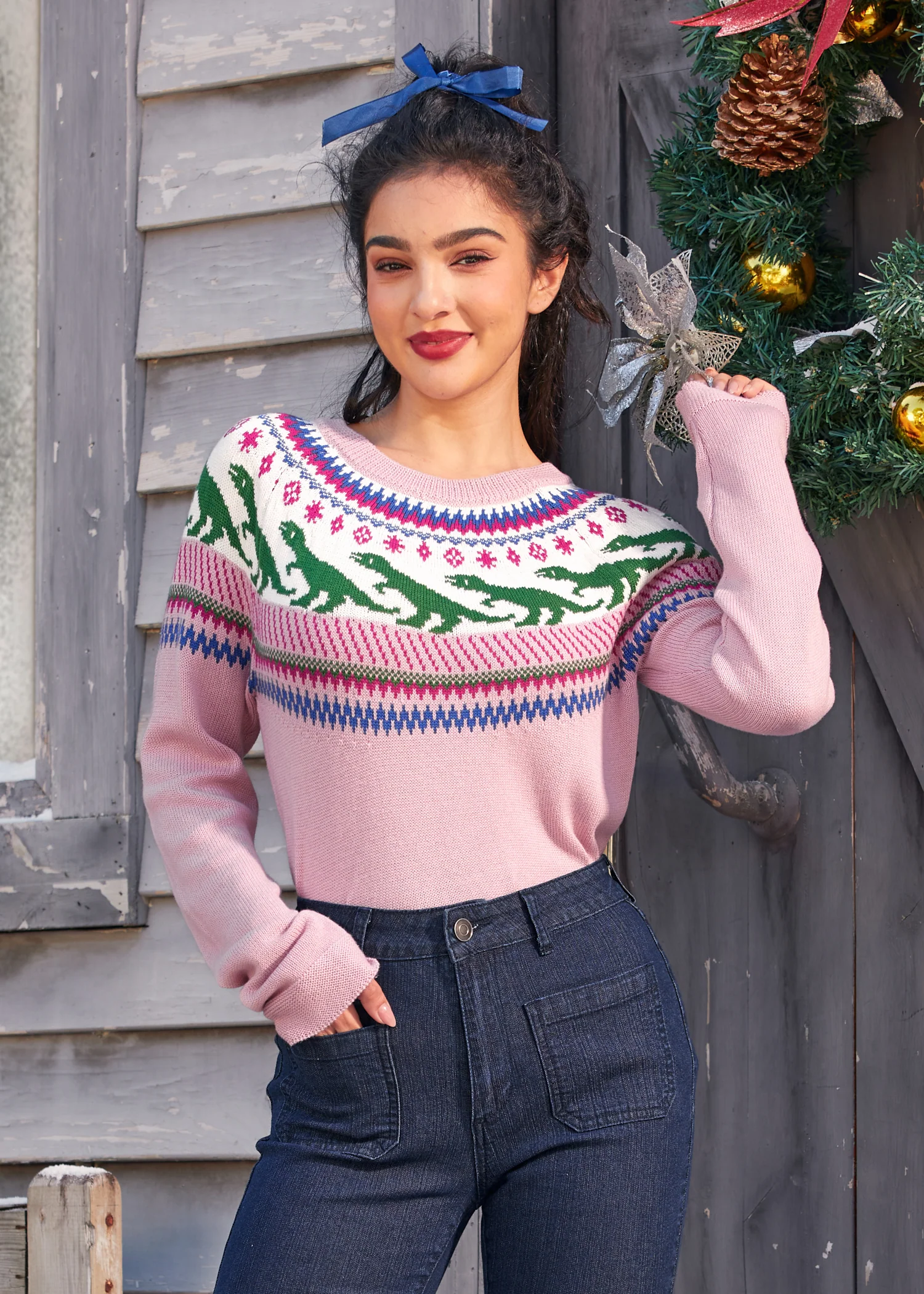 Retro Charm Raglan Sweater - Olabens