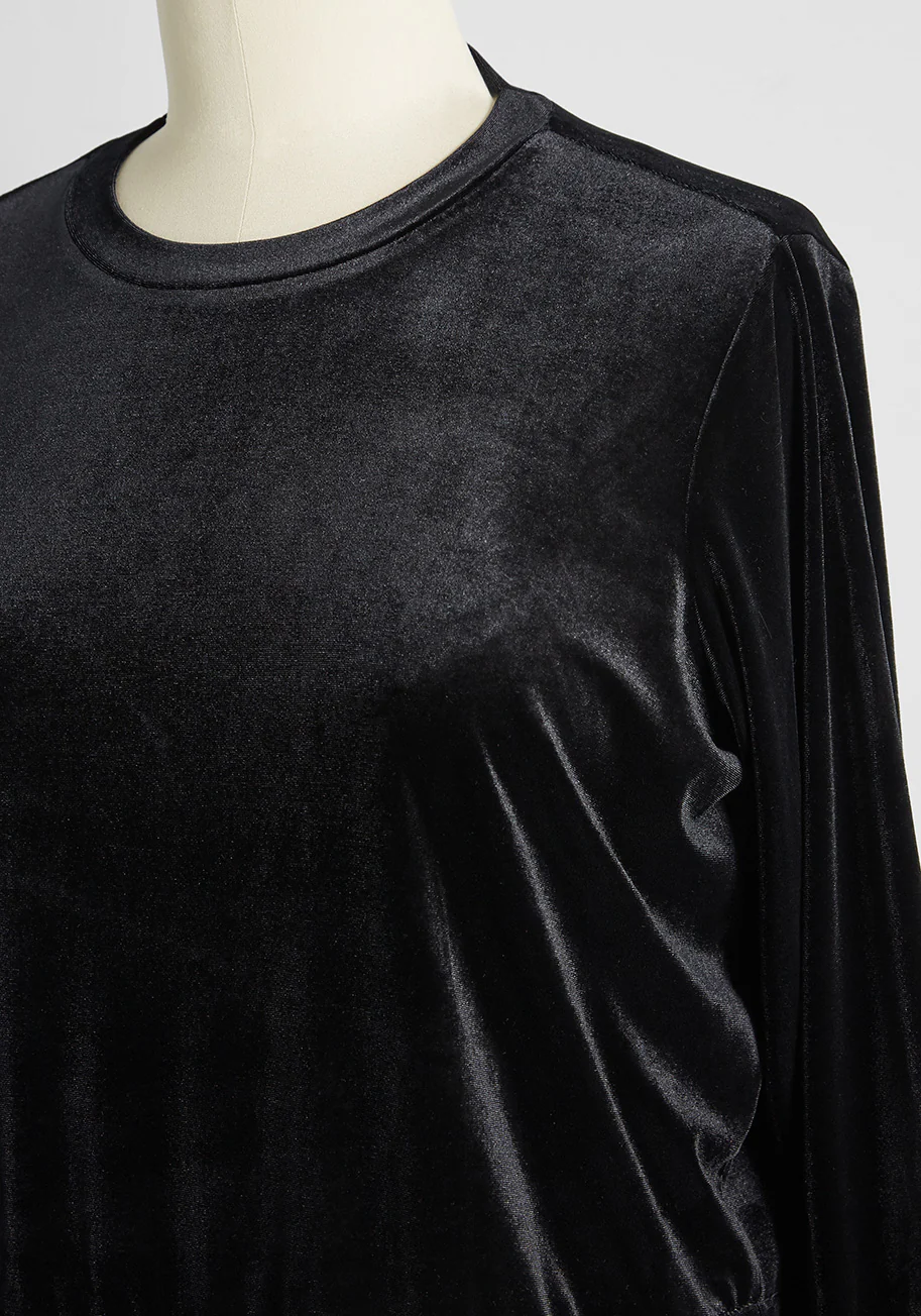 Touch and Go Velour Pullover Sweatshirt - Olabens