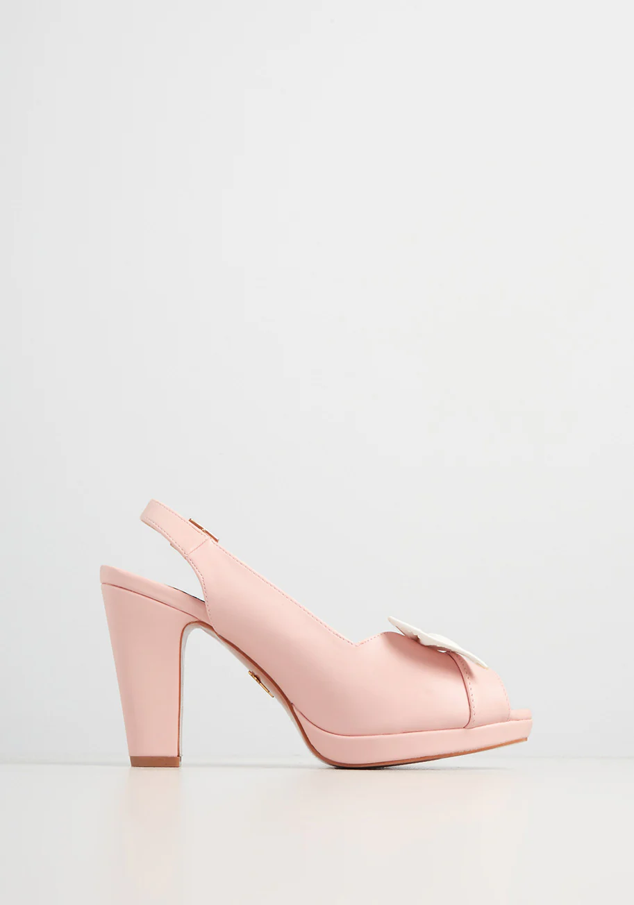 Lulu Hun x Collectif Little Bow Pink Heel - Olabens