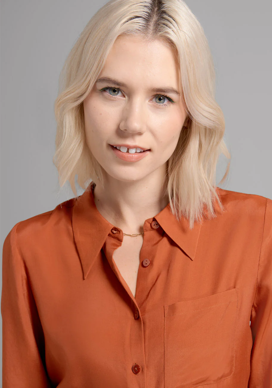 Point In Time Button-Up Top - Olabens