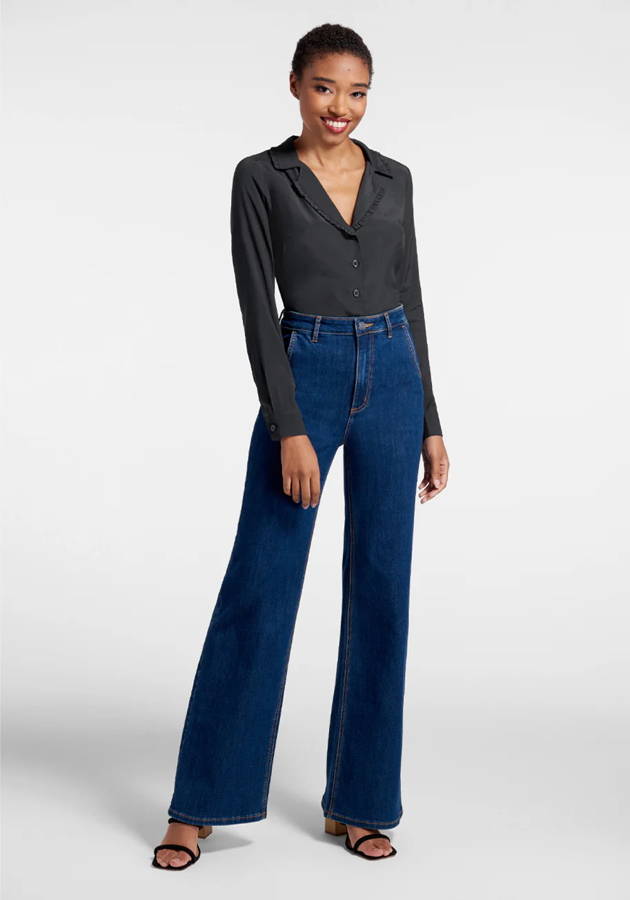 Starlet Power Button-Down Top - Olabens