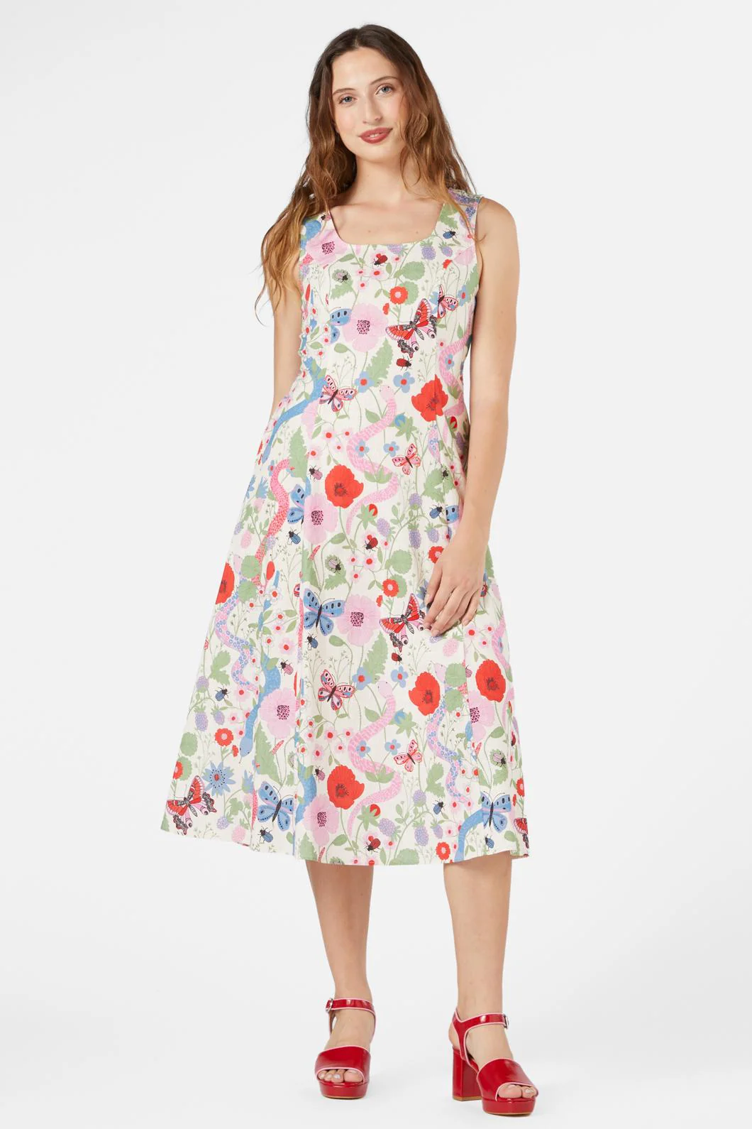 Luna Snake Midi Dress - Olabens