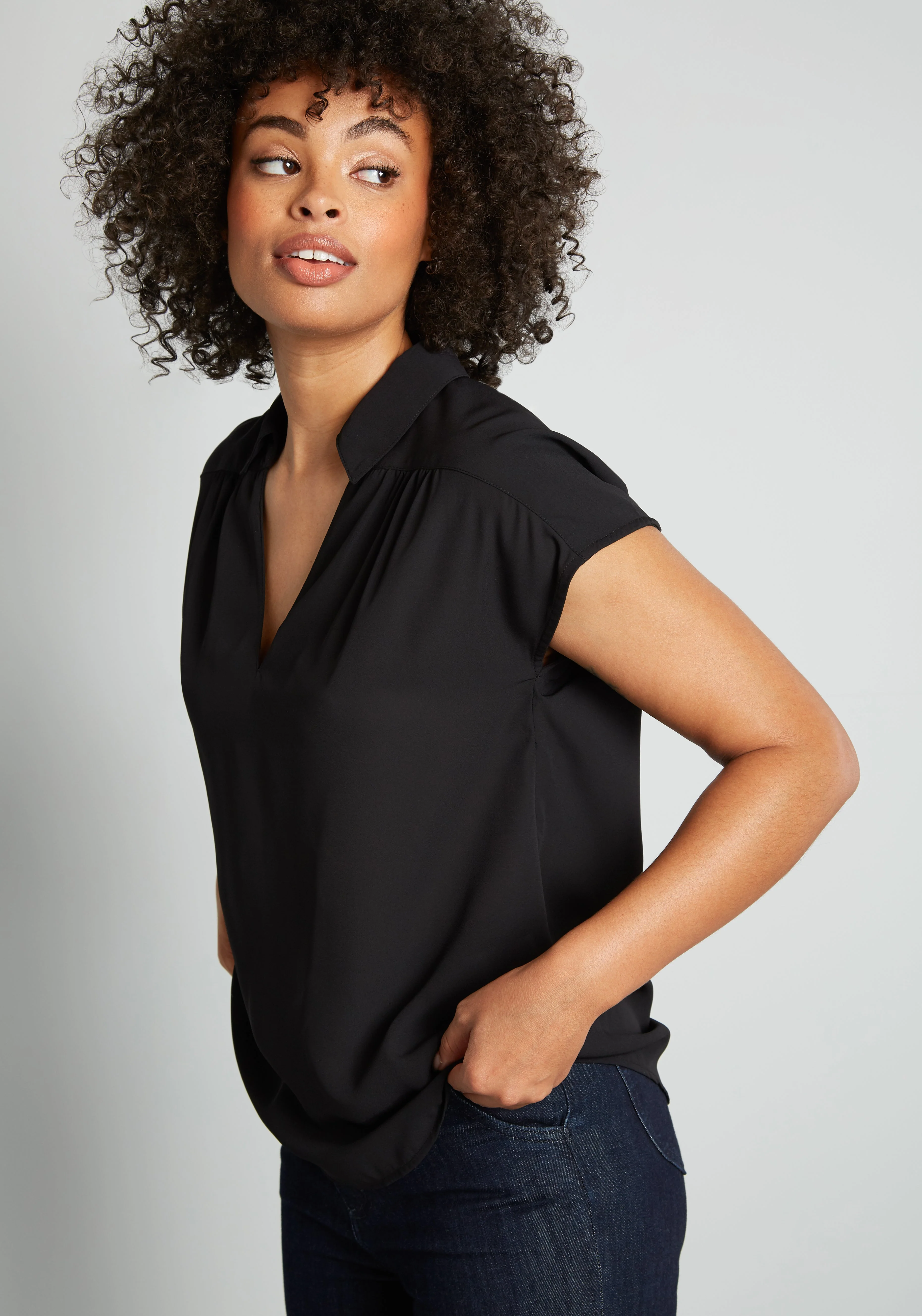 A Renewed You Short Sleeve Blouse - Olabens