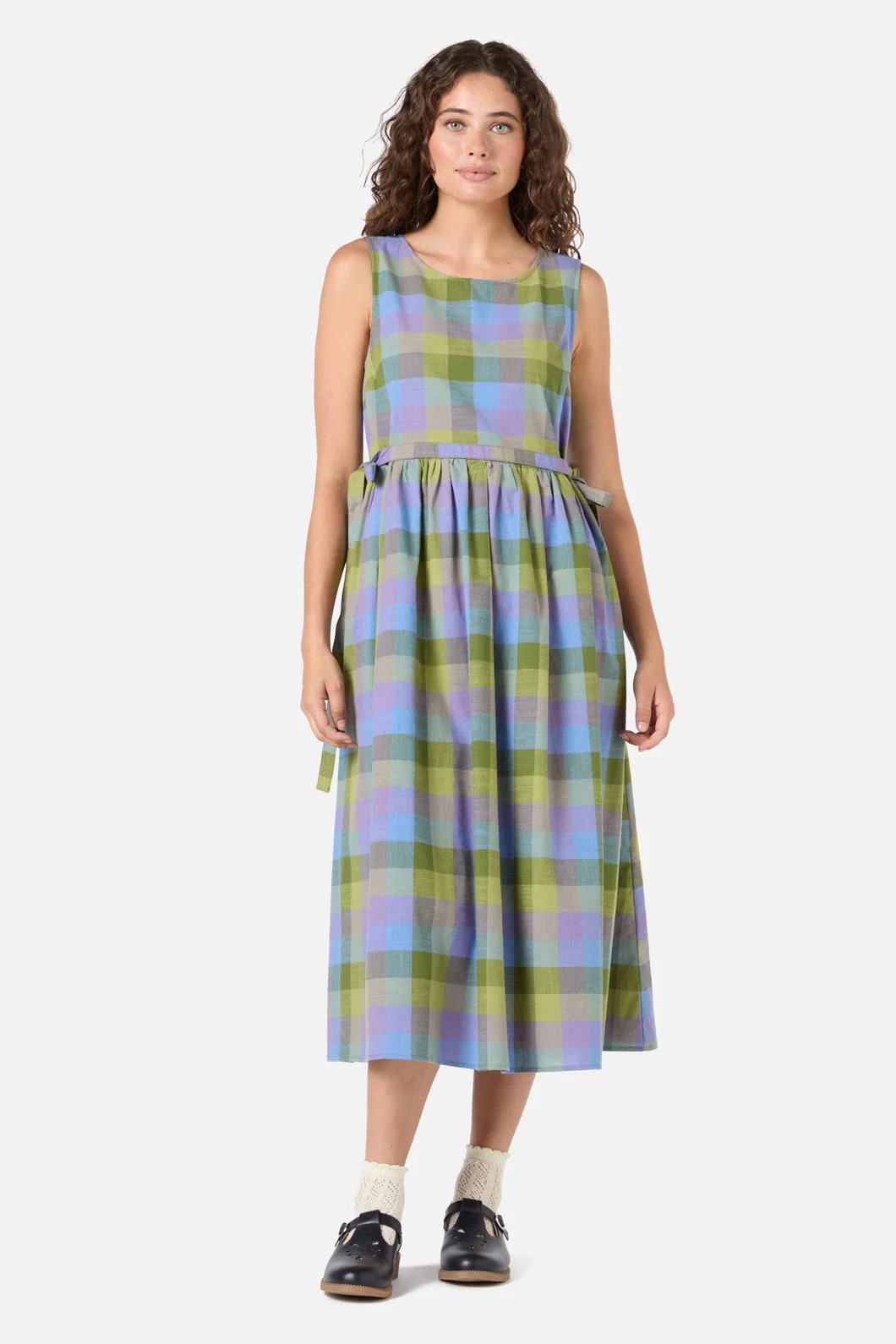 Maxine Check Midi Dress - Olabens