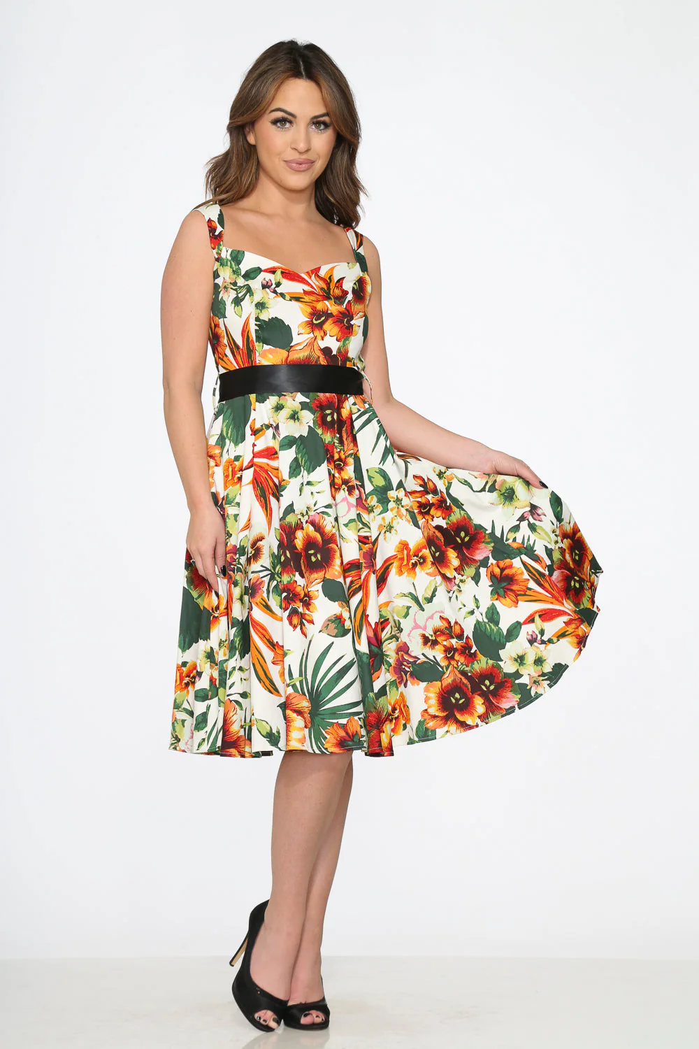 Prince Lily Floral Swing Dress - Olabens