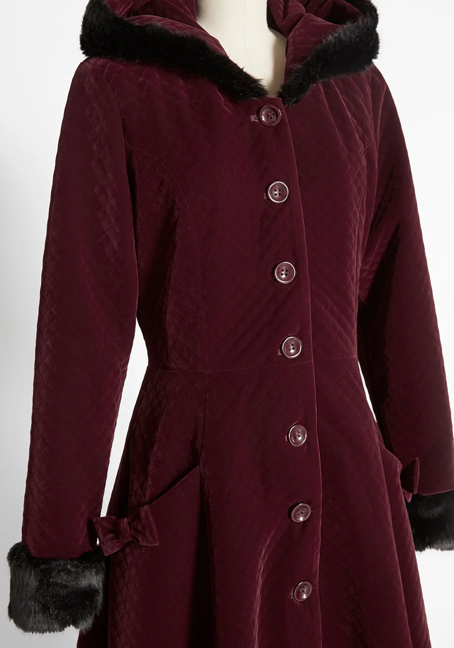 Quilt While You're Ahead Velvet Coat - Olabens
