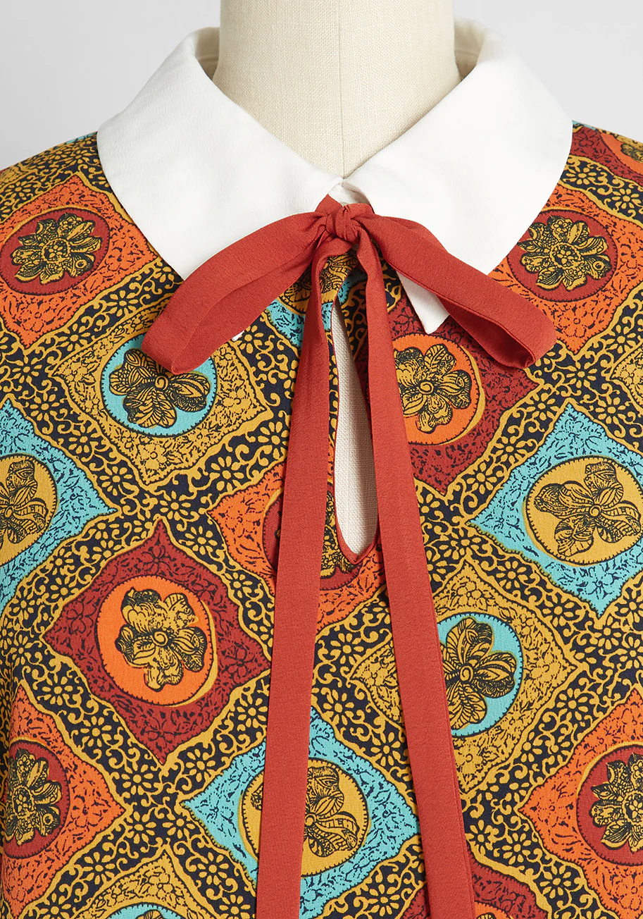 Positive First Impressions Tie-Neck Blouse - Olabens