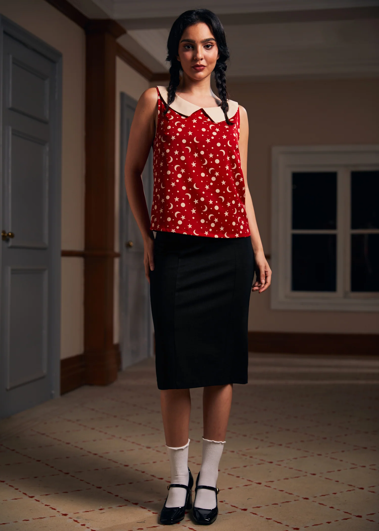 Harvest Moon Melodies Collared Top - Olabens