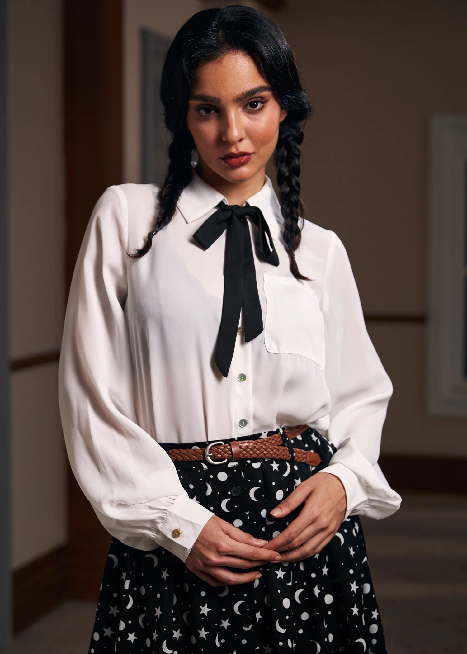 Enchanted Evening Collared Blouse - Olabens