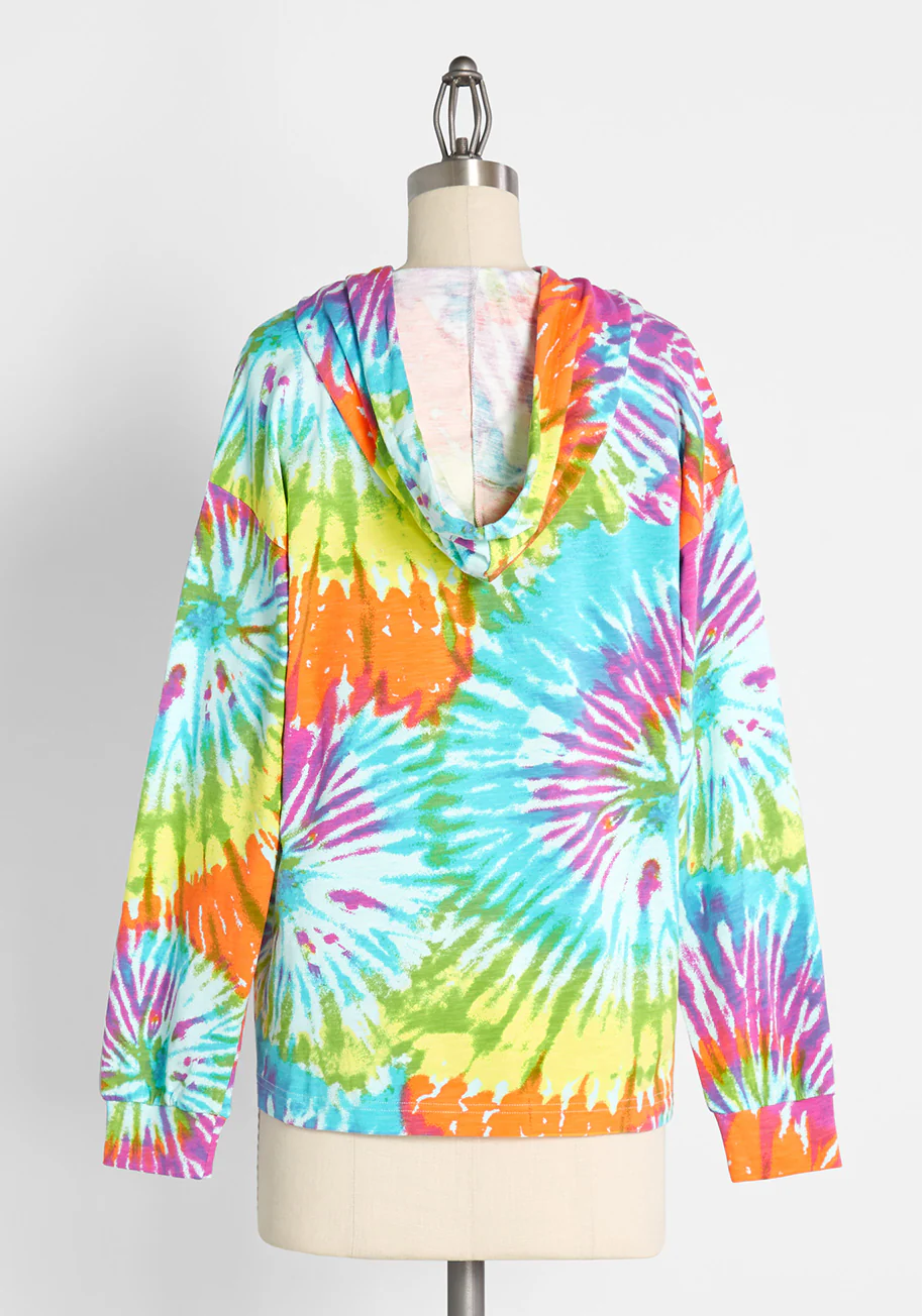 Day Tripping In Tie-Dye Hoodie - Olabens