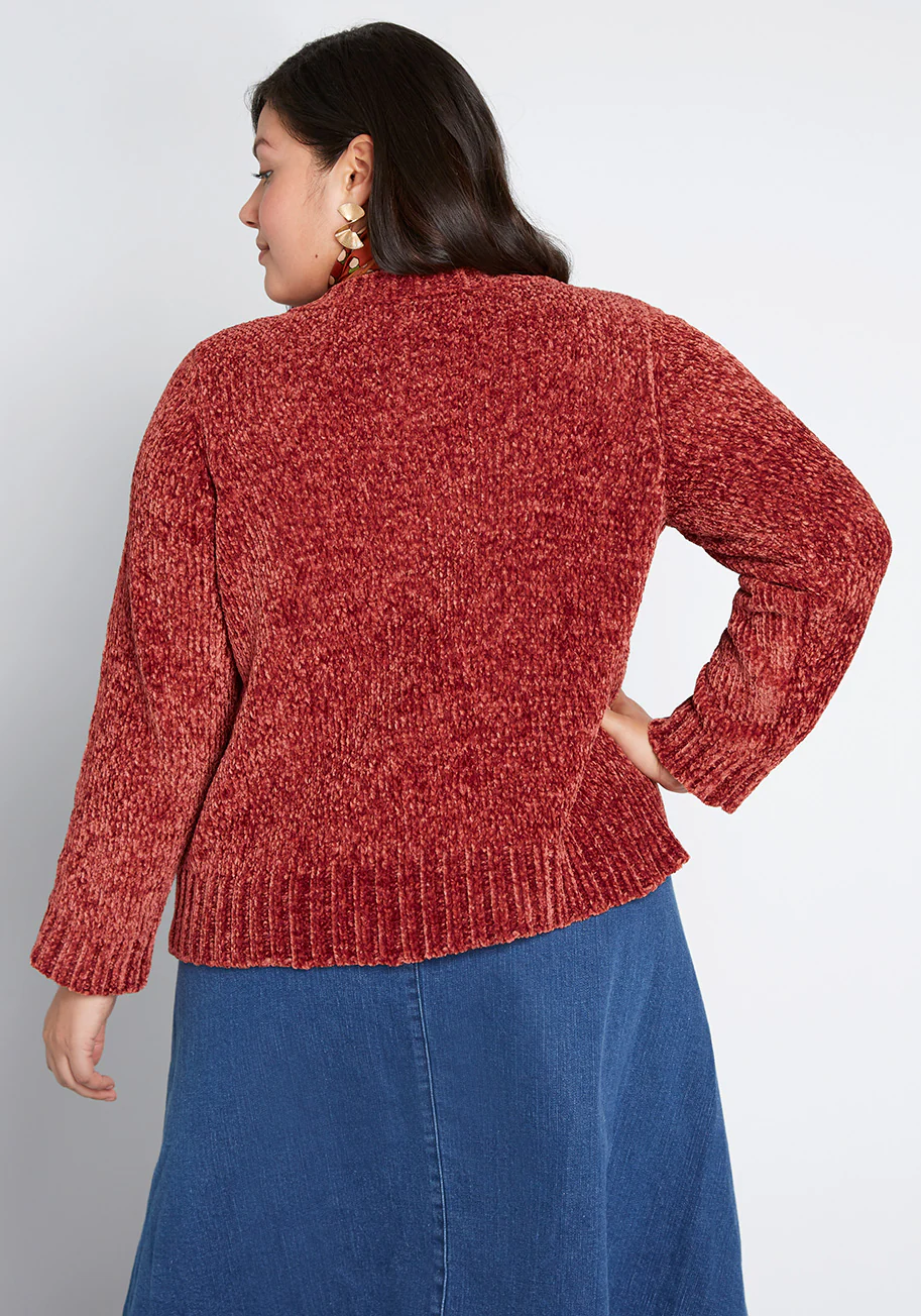 On and Soft Again Chenille Sweater - Olabens