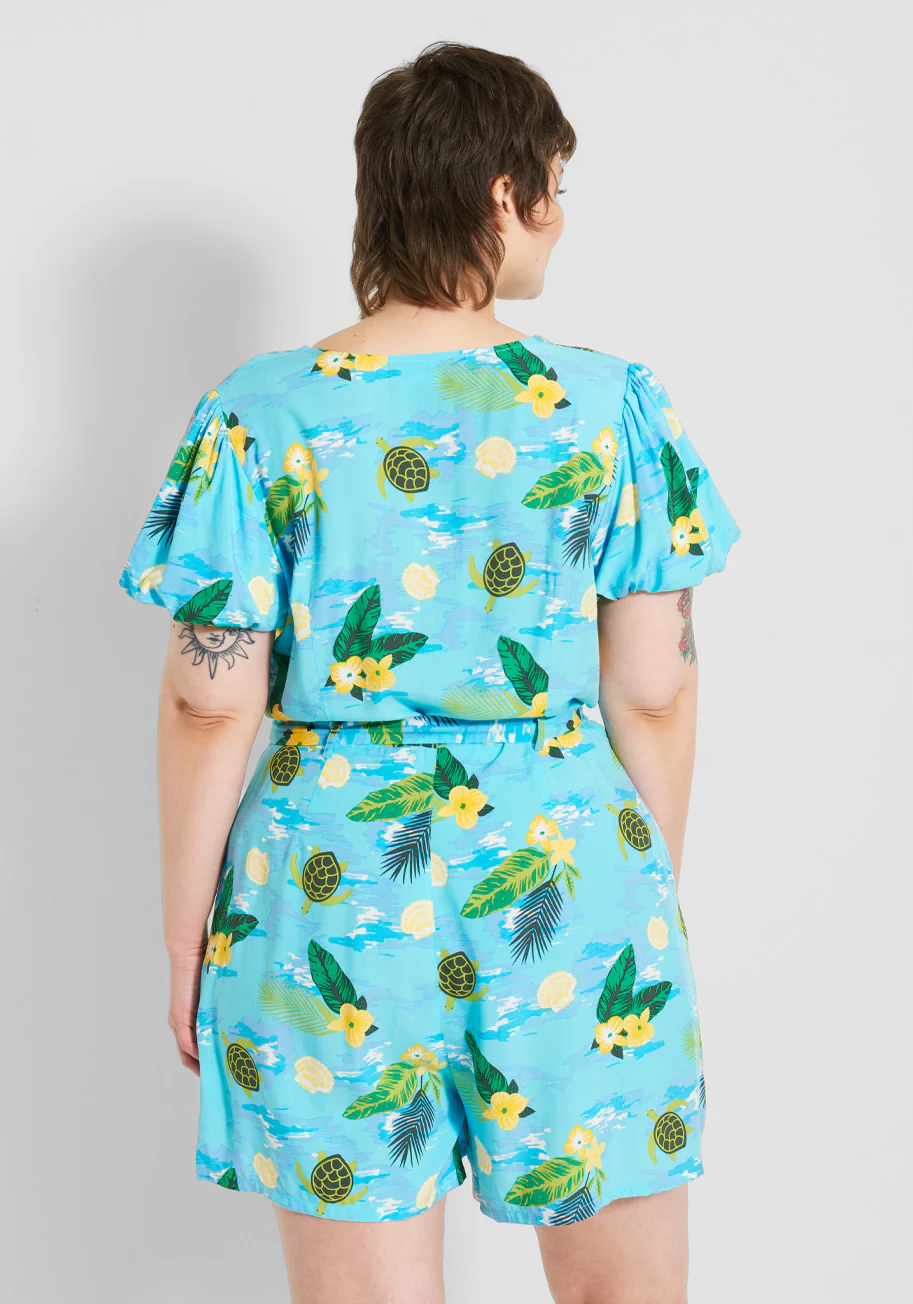 Isnyt X Collectif Sea Turtle Wave Romper - Olabens