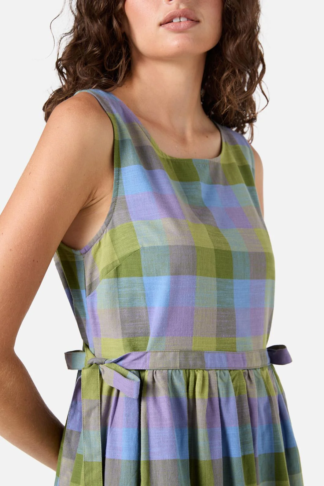 Maxine Check Midi Dress - Olabens