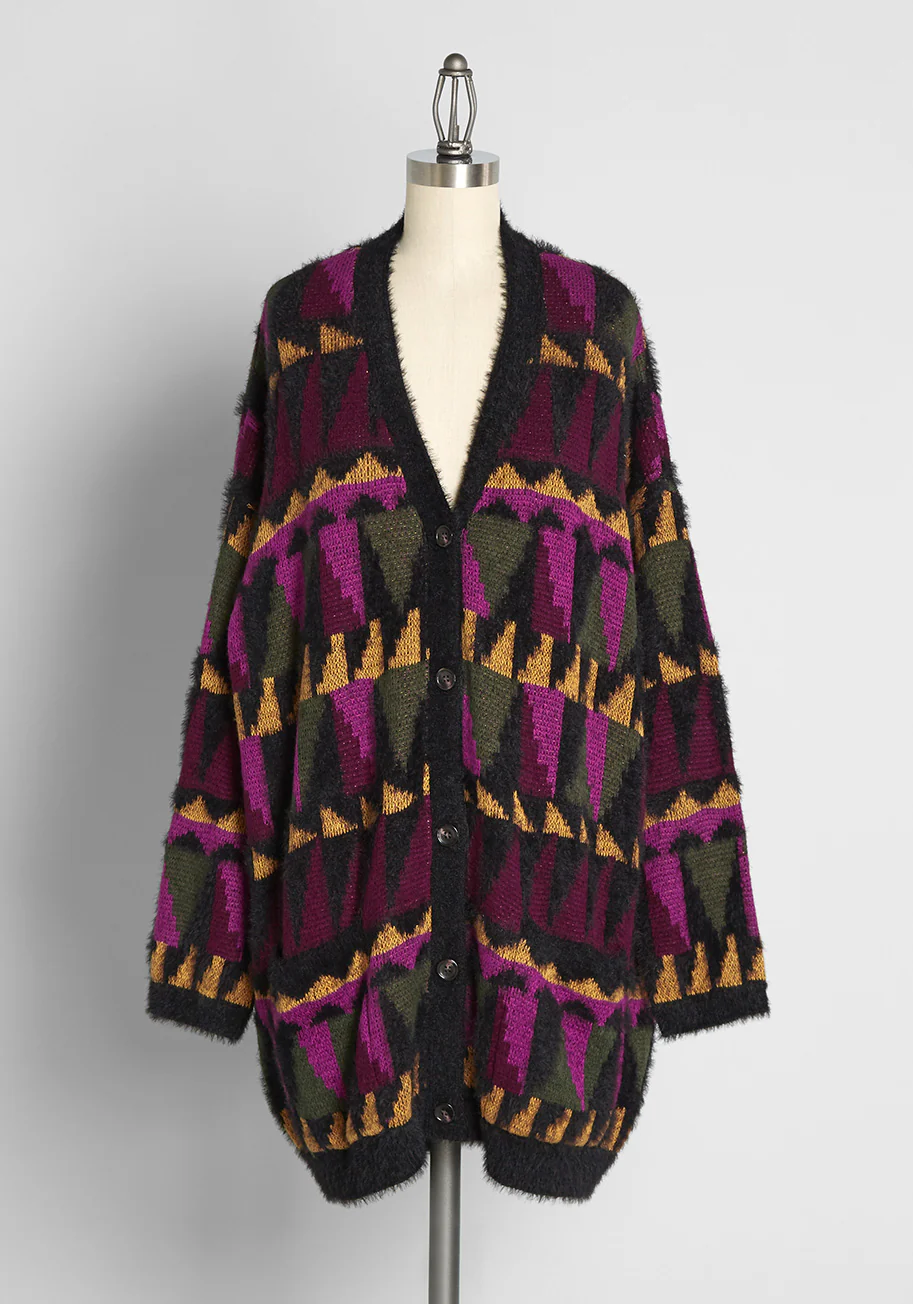 Putting The Pieces Together Sweater Coat - Olabens