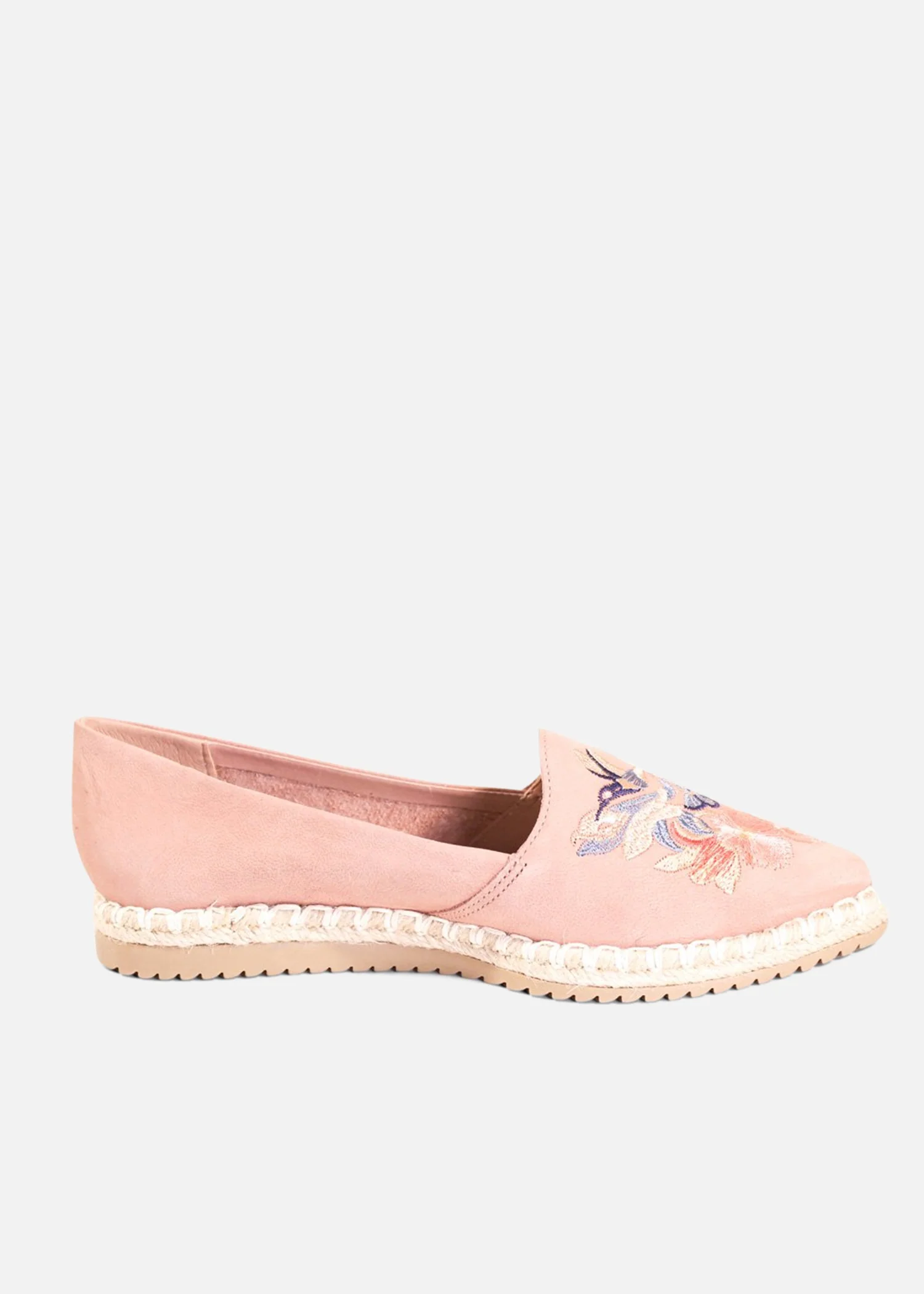 Sutton Suede Embroidered Espadrille - Olabens