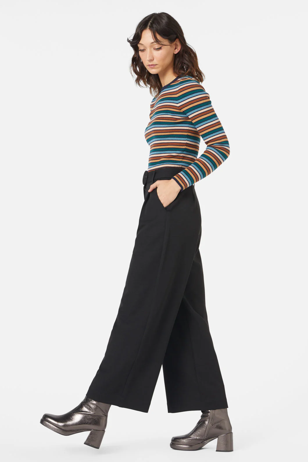 Darcy Stripe Knit Top - Olabens