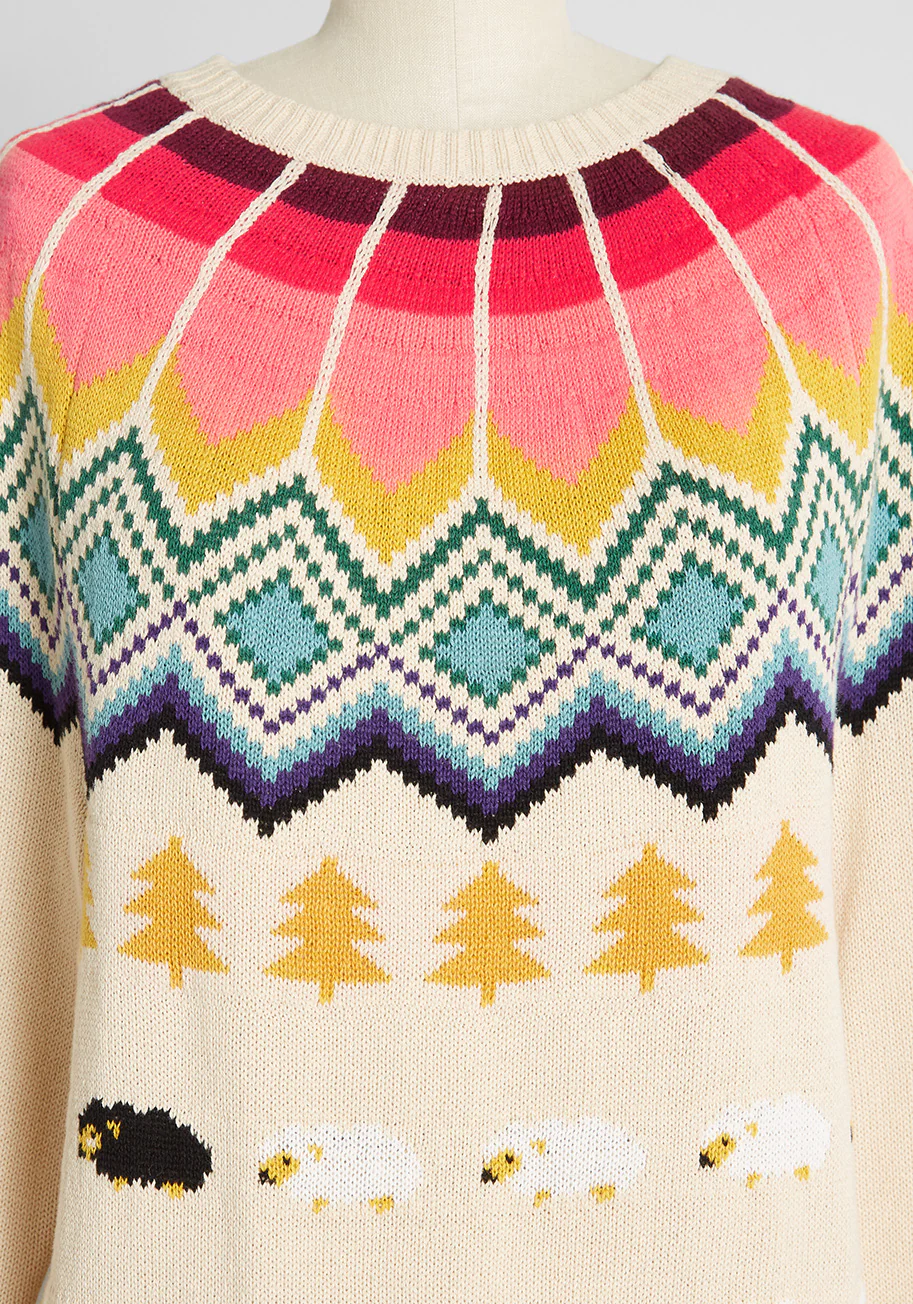 Baby Don't 'Herd' Me Fair Isle Sweater - Olabens