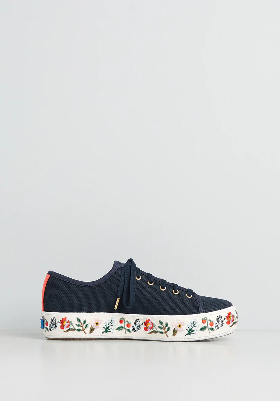 Keds x Rifle Paper Co. Forevermore Foliage Platform Sneaker - Olabens