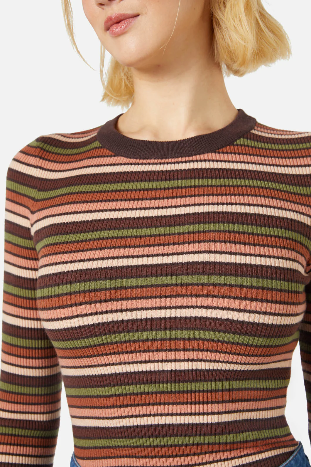 Darcy Stripe Knit Top - Olabens