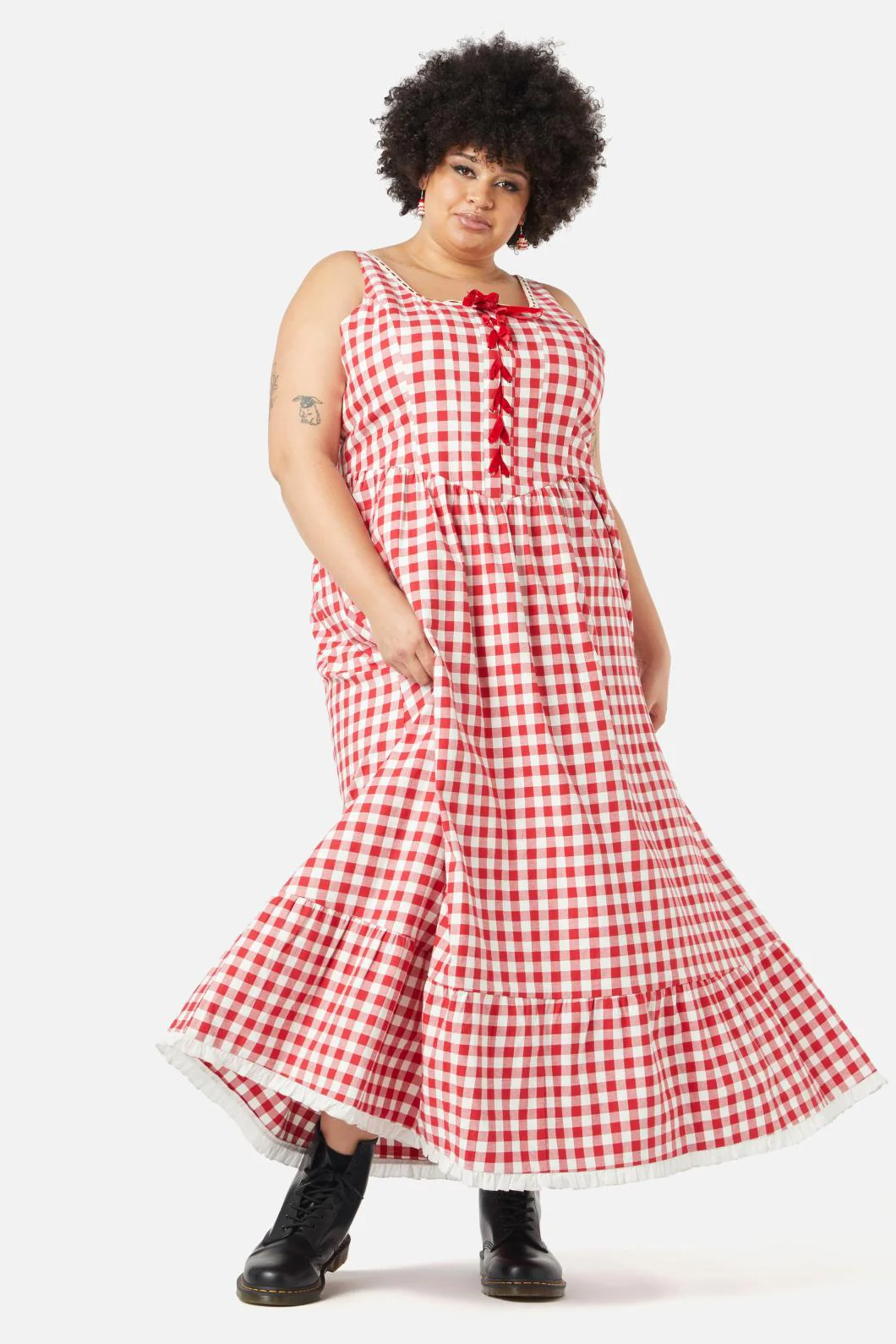 Curve Jam Gingham Corset Dress - Olabens