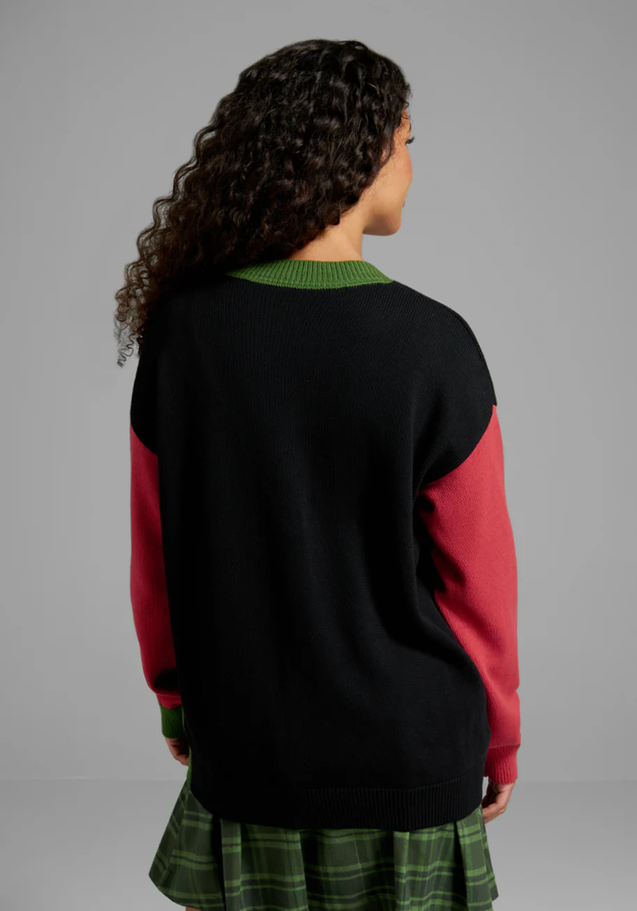 Blocked Inside My Heart Oversized Cardigan - Olabens